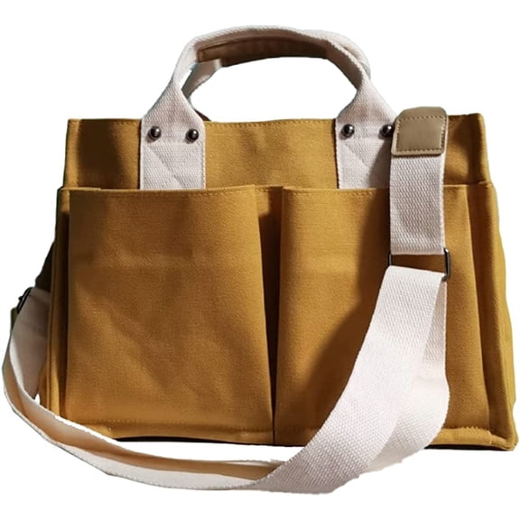 CoCopeaunts Square Tote Bag Large Capacity Handbag Satchel Bag Fashion Crossbody Bag Casual Shoulder Bag with Multi Pockets