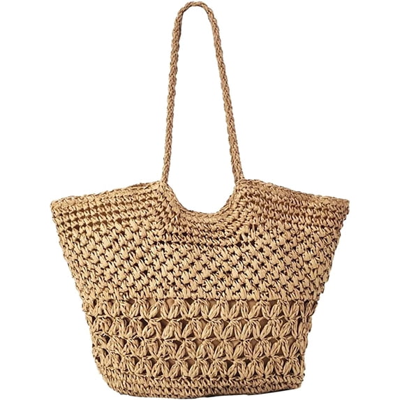 CoCopeaunts Straw Bag for Women, Summer Beach Bag Cute Handwoven Hobo Handbag Large Tote Bag Vacation Bag Basket Purse Shopping Bag 2023