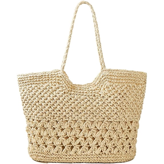 CoCopeaunts Straw Bag for Women, Summer Beach Bag Cute Handwoven Hobo Handbag Large Tote Bag Vacation Bag Basket Purse Shopping Bag 2023