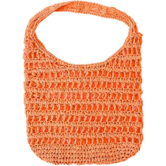 CoCopeaunts Straw Bag for Women Summer Hollow Out Beach Bag Handmade Woven Tote Bag Hobo Bag for Travel Vacation Shopping