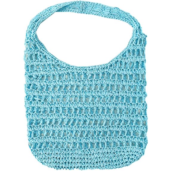 CoCopeaunts Straw Bag for Women Summer Hollow Out Beach Bag Handmade Woven Tote Bag Hobo Bag for Travel Vacation Shopping