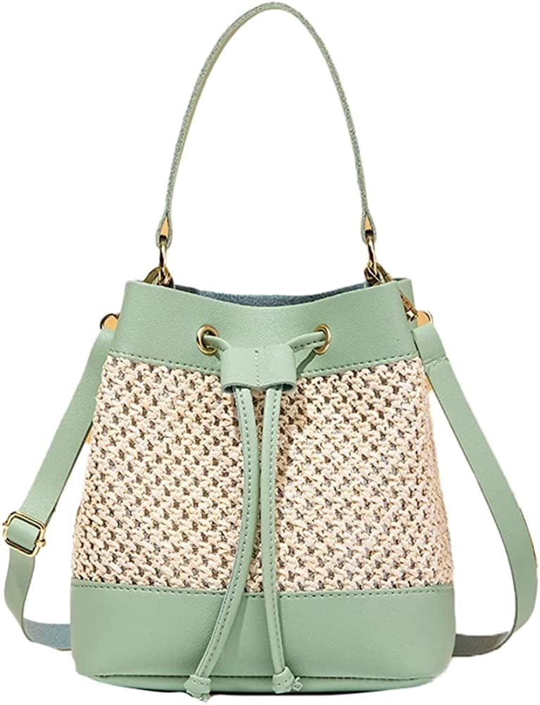 Straw Handbag For Women – Bowknot Handle Shoulder Bag, Small Summer Beach Hobo Bag, Woven Straw Purse