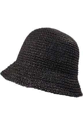 Straw Bucket Hat for Women Summer Sun Protection Braided Fisherman Hat Wide Brim Foldable Roll up Floppy Bucket Cap
