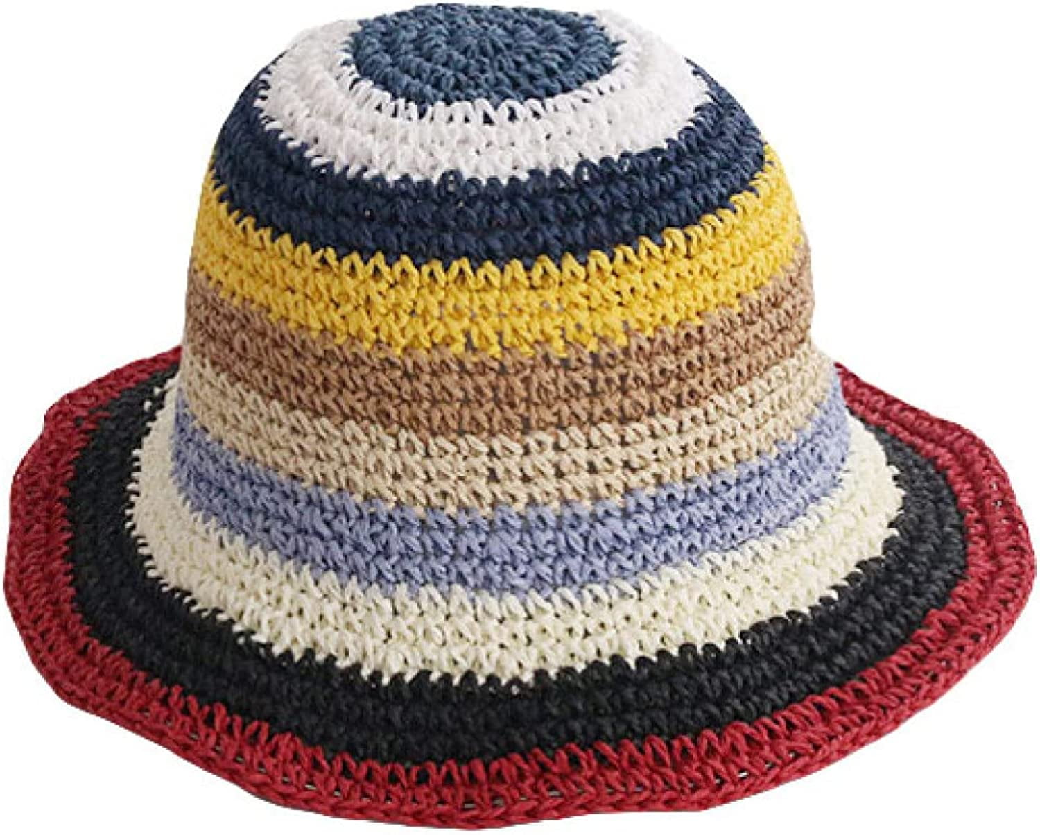 Cocopeaunts Straw Bucket Hat For Women Sun Shade Woven Wide Brim