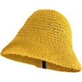 thumbnail image 1 of CoCopeaunts Straw Bucket Hats for Women New Folding Outdoor Beach UV Protection Basin Hat for Lady Solid Color Bowler Cap, 1 of 8