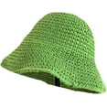 thumbnail image 1 of CoCopeaunts Straw Bucket Hats for Women New Folding Outdoor Beach UV Protection Basin Hat for Lady Solid Color Bowler Cap, 1 of 8
