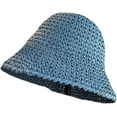 thumbnail image 1 of CoCopeaunts Straw Bucket Hats for Women New Folding Outdoor Beach UV Protection Basin Hat for Lady Solid Color Bowler Cap, 1 of 8