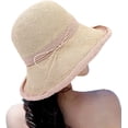 thumbnail image 1 of CoCopeaunts Straw Hat for Women Wide Brim Summer Handmade Woven Sun Hats Bucket Hat Outdoor Breathable Beach Hat, 1 of 8
