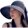 thumbnail image 1 of CoCopeaunts Straw Hat for Women Women Wide Brim Sun Visor Hat Summer Hat UV Protection Cute Beach Hat with Bow Knot, 1 of 5