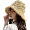 thumbnail image 1 of CoCopeaunts Straw Hat for Womens Wide Brim Fishing Hats Foldable Bucket Hat UV Protection Outdoor Travel Beach Hat 2023, 1 of 7
