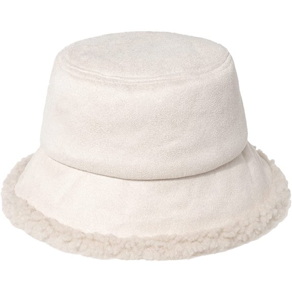 CoCopeaunts Suede Fisherman Hat Women Autumn Winter Cap Fashion Versatile Thickened Warm Lamb Fleece Lining Men Bucket Hats