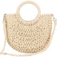 thumbnail image 1 of CoCopeaunts Summer Beach Handbag Women Straw Tote Purse Top Handle Crossbody Bag for Travel Vocation, 1 of 7