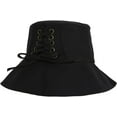 thumbnail image 1 of CoCopeaunts Summer Beach Hat for Women Hatband Foldable Fashion Solid Bucket Cap UV Protection Cross Bow Straps Fisherman Hat, 1 of 8