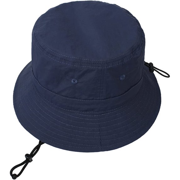 CoCopeaunts Summer Bucket Hat for Women Drawstring Adjustable Chin Strap Unisex Casual Simple Plain Street Fisherman Hat for Men