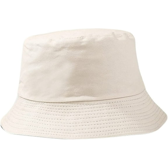 CoCopeaunts Summer Bucket Hats Cotton Sunscreen Double-Faced Wear Basin Hat Men Casual Solid Outdoor Fisherman Hat Black Lining