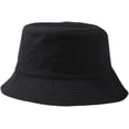 thumbnail image 1 of CoCopeaunts Summer Bucket Hats Cotton Sunscreen Double-Faced Wear Basin Hat Men Casual Solid Outdoor Fisherman Hat Black Lining, 1 of 8