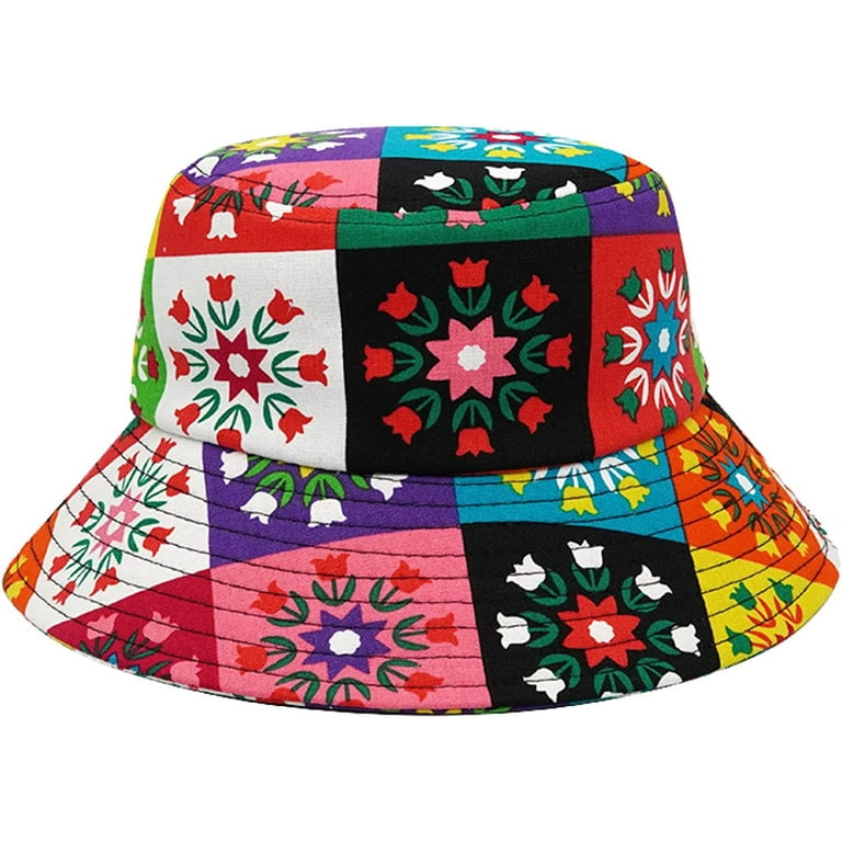 CoCopeaunts Summer Bucket Hats for Women Outdoor Travel Sun Cap Sun  Protection Fisherman Hat Men Female Basin Hat Ethnic Style 