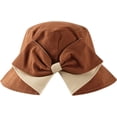 thumbnail image 1 of CoCopeaunts Summer Bucket Hats for Women Solid Color Cotton Packable Basin Hat Charming Fisherman Hat with Bow Wide-Brimmed, 1 of 8