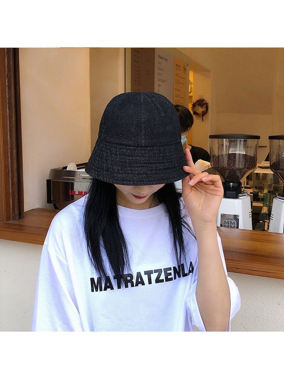 Summer Foldable Fisherman Hat Washed Denim Bucket Hats Female Fashion Bob Caps Hip Hop Gorros Lady Women Panama Bucket Cap