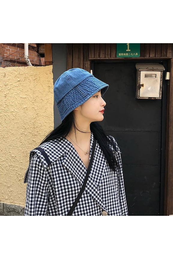 Summer Foldable Fisherman Hat Washed Denim Bucket Hats Female Fashion Bob Caps Hip Hop Gorros Lady Women Panama Bucket Cap