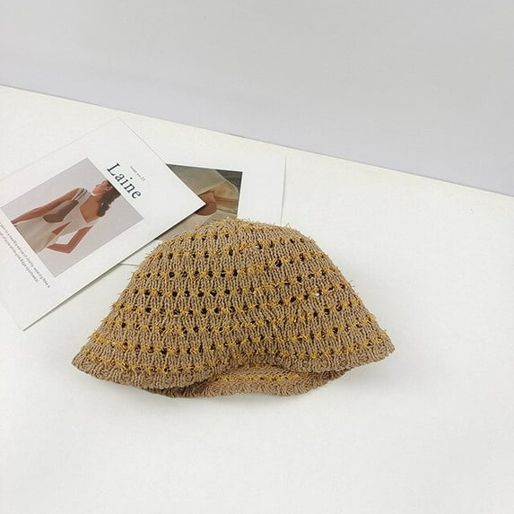 CoCopeaunts Summer Knitted Bucket Hat Breathable Womens Hip Hop Sun Cap Men Foldable Bob Fisherman Hats Outdoor Travel Gorros Panama Unisex
