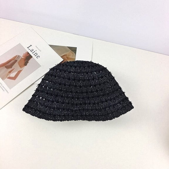 CoCopeaunts Summer Knitted Bucket Hat Breathable Womens Hip Hop Sun Cap Men Foldable Bob Fisherman Hats Outdoor Travel Gorros Panama Unisex