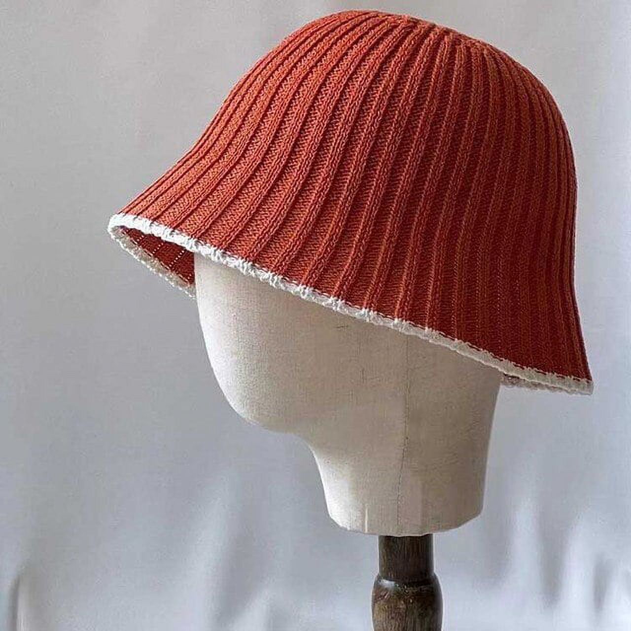 CoCopeaunts Summer Knitted Bucket Hat For Women Breathable Sun Hats Colorblock Thin Panama Bob Outdoor Ladies Foldable Fisherman Caps Bonnet