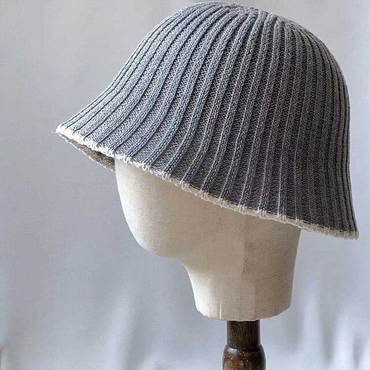 CoCopeaunts Summer Knitted Bucket Hat For Women Breathable Sun Hats Colorblock Thin Panama Bob Outdoor Ladies Foldable Fisherman Caps Bonnet