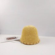 CoCopeaunts Summer Knitted Bucket Hat For Women Striped Sun Caps Men Foldable Hip Hop Bob Fisherman Hat Outdoor Travel Panama Gorros Unisex
