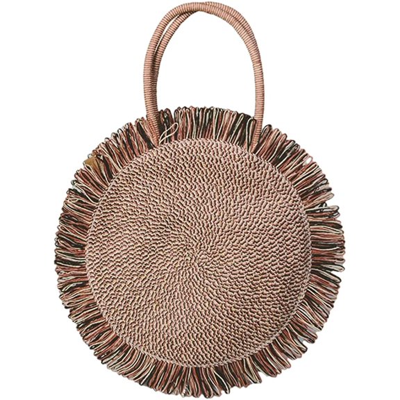 CoCopeaunts Summer Straw Bag, Women Beach Bag Cute Large Woven Shopping Shoulder Bag Handbag Vacation Top Handle Bag Purse