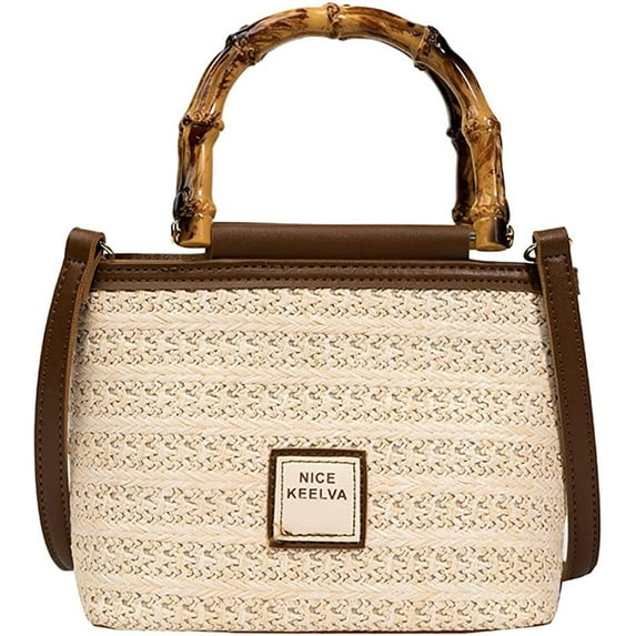 CoCopeaunts Summer Straw Bag, Women Beach Bag Fashion Woven Sea Hobo Bag Crossbody Bag Handbag Vacation Bag