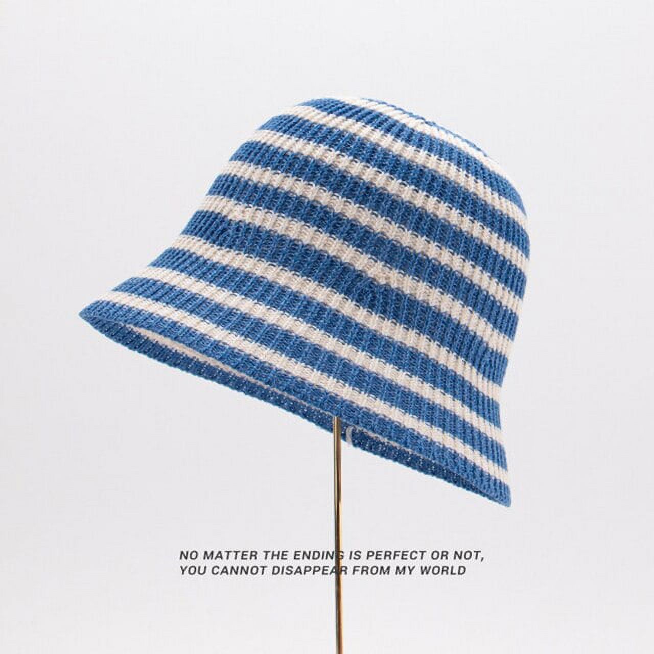 CoCopeaunts Summer Striped Bucket Hats For Women Knitted Panama Bob Female Lady Foldable Fisherman Hat Outdoor Beach Sun Cap Gorros Bonnet