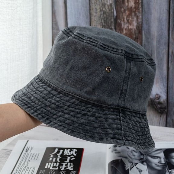 CoCopeaunts Summer Washed Denim Bucket Hats Women Foldable Fisherman Hat Men Fashion Bob Caps Hip Hop Gorros Men Women Panama Bucket Cap