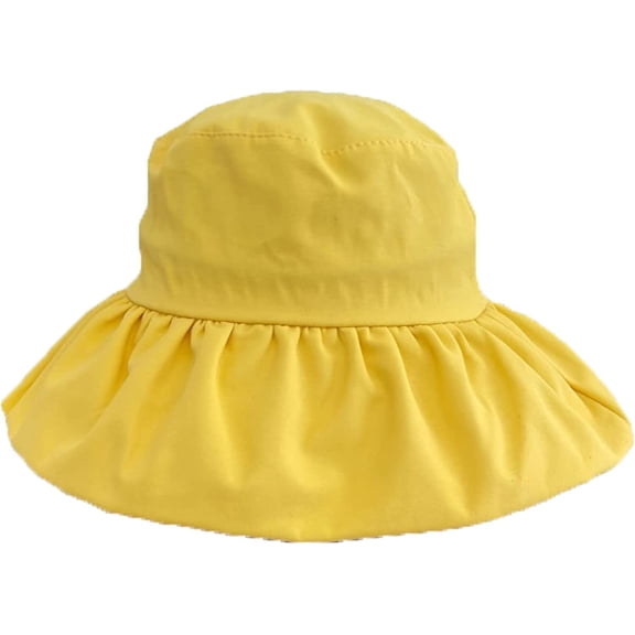 CoCopeaunts Summer Wide Brim Bucket Hat Summer Cute Girl Ultra-Thin Breathable Sunshade Solid Fisherman Hat All-Match Trend
