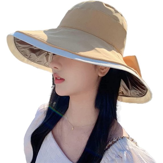 CoCopeaunts Sun Hat Bucket Hat, Beach Hats for Women Wide Brim UV Protection Cute Fisherman Hat for Beach Travel Streetwear 2023