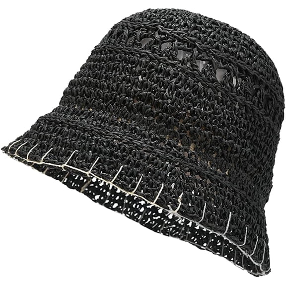 CoCopeaunts Sun Hat for Women Wide Brim Fishing Hats Cute Bucket Hat Outdoor Beach Hat Handmade Woven Cap 2023