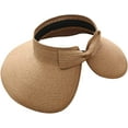 thumbnail image 1 of CoCopeaunts Sun Visor Straw Hats for Women Sun Hat Cute Beach Hat Wide Brim Sun Protection Hat Ponytail Caps Travel Golf 2023, 1 of 7