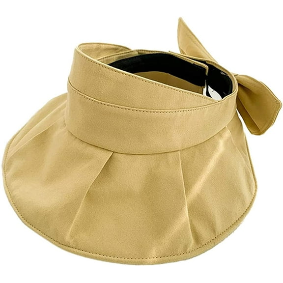 CoCopeaunts Sun Visor Sun Hat Beach Hat Cute Visors for Women Wide Brim Sun Protection Hat Ponytail Caps Beach Travel Golf 2023