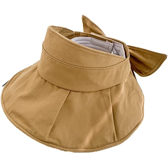 CoCopeaunts Sun Visor Sun Hat Beach Hat Cute Visors for Women Wide Brim Sun Protection Hat Ponytail Caps Beach Travel Golf 2023