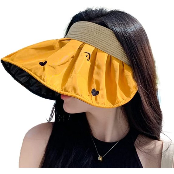 CoCopeaunts Sun Visor Sun Hat Beach Hat for Women Cute Wide Brim Hats UV Protection Beach Hat Casual Packable & Lightweight 2023