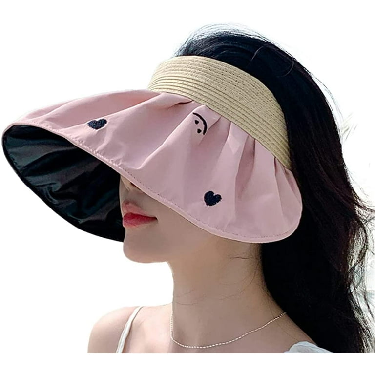 CoCopeaunts Sun Visor Sun Hat Beach Hat for Women Cute Wide Brim
