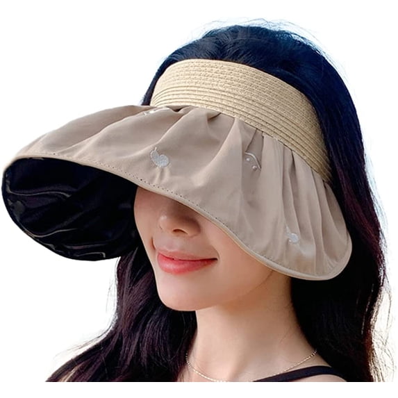 CoCopeaunts Sun Visor Sun Hat Beach Hat for Women Cute Wide Brim Hats UV Protection Beach Hat Casual Packable & Lightweight 2023