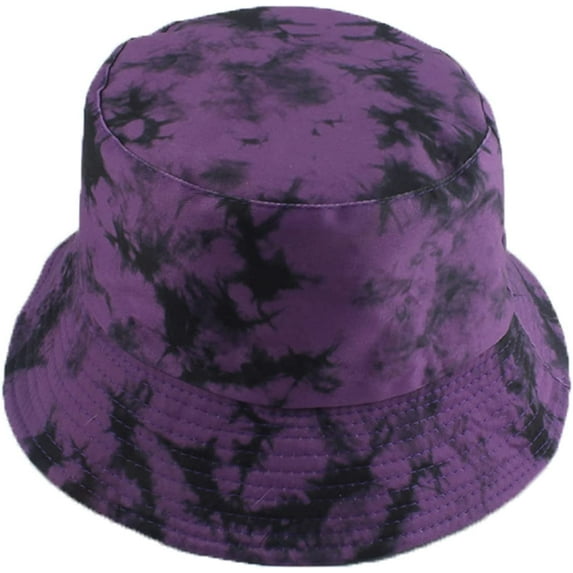 CoCopeaunts Tie Dye Bucket Hat Reversible Fisherman Hat Summer Thin Beach Bucket Cap for Women Double-Sided Cotton Packable