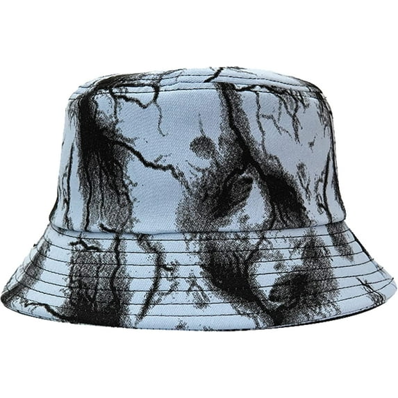 CoCopeaunts Tie Dye Bucket Hat Reversible Men Fisherman Hat Female Graffiti Bucket Cap Summer Lightweight Packable Beach Sun Cap