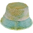 thumbnail image 1 of CoCopeaunts Tie Dye Bucket Hat Thickening Warm Cute Lamb Wool Out Windproof Basin Cap Female Fisherman's Cap Fashion Adjustable, 1 of 8