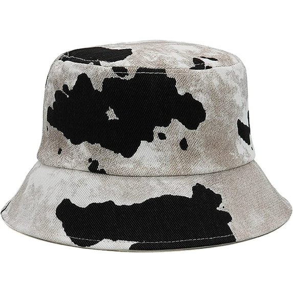 CoCopeaunts Tie Dye Bucket Hat Women Fishing Hat Cotton Hip-Hop Street Sun Protection Fisherman Hat Reversible Double-Side-Wear