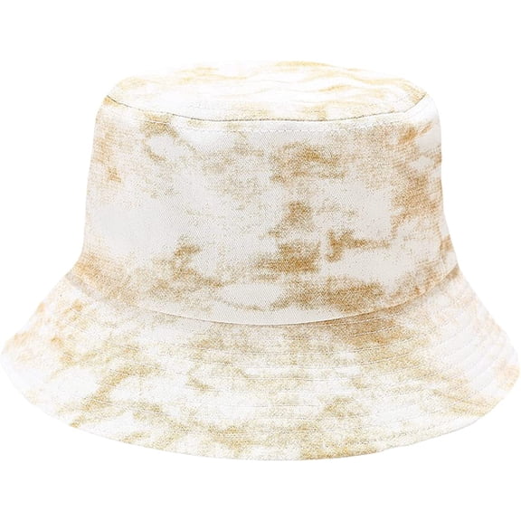 CoCopeaunts Tie Dye Bucket Hat Women Marble Texturing Fisherman Hat Students Summer Sun Protection Foldable Couples Basin Hat