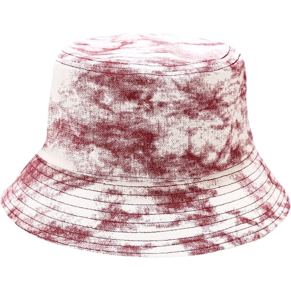 CoCopeaunts Tie Dye Bucket Hat Women Marble Texturing Fisherman Hat Students Summer Sun Protection Foldable Couples Basin Hat