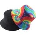 thumbnail image 1 of CoCopeaunts Tie Dye Bucket Hat Women Summer Sun Hats Unisex Reversible Fisherman Hat Beach Sunscreen Reversible Bucket Cap, 1 of 8