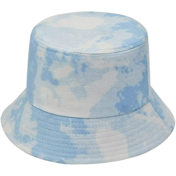 CoCopeaunts Tie Dye Bucket Hat for Men Bright Colorful Fisherman Hat Women Summer Reversible Street Outdoor Travel Basin Hat